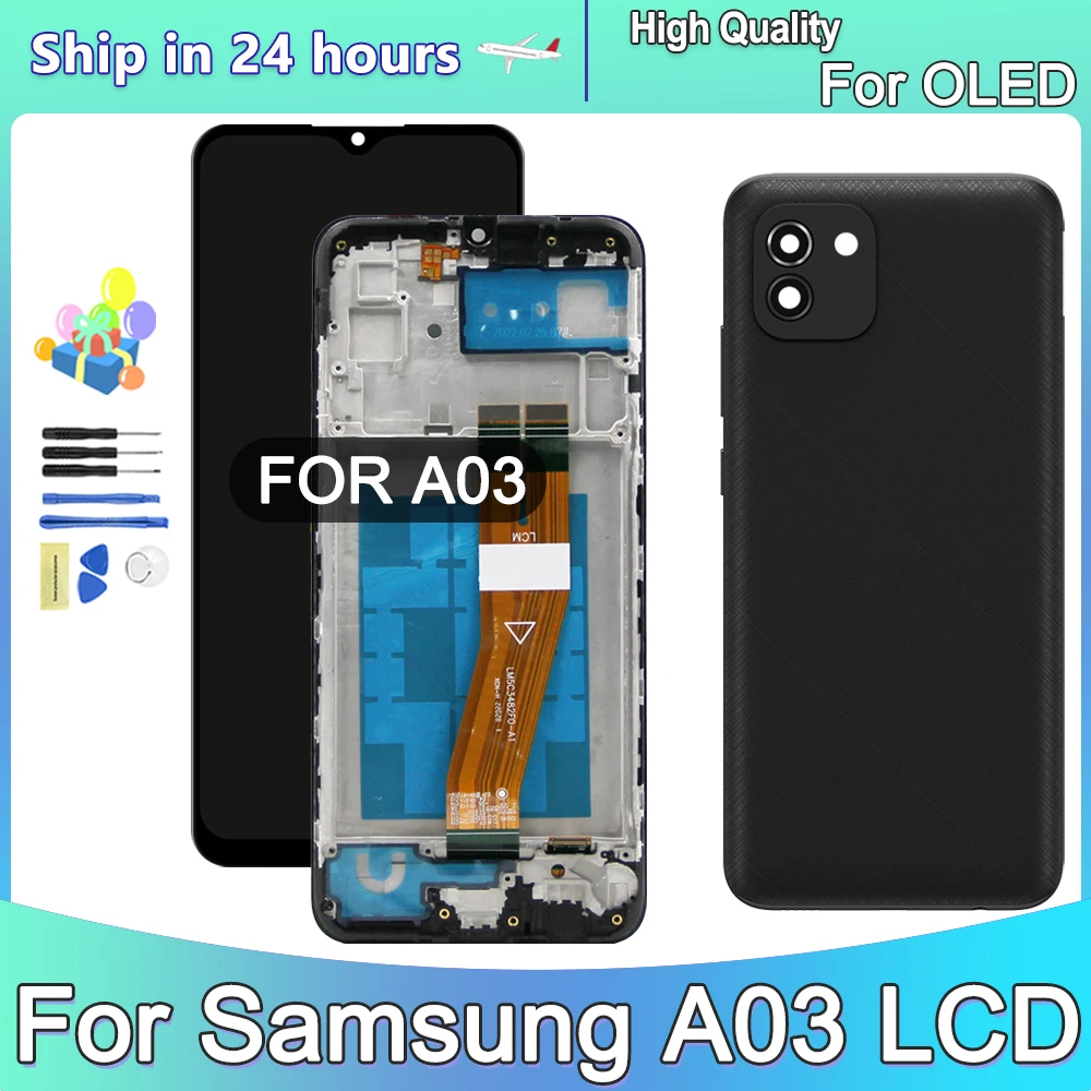 AMOLED экран для Samsung A03 A035 ЖК-дисплей с цифровым преобразователем сенсорного экрана