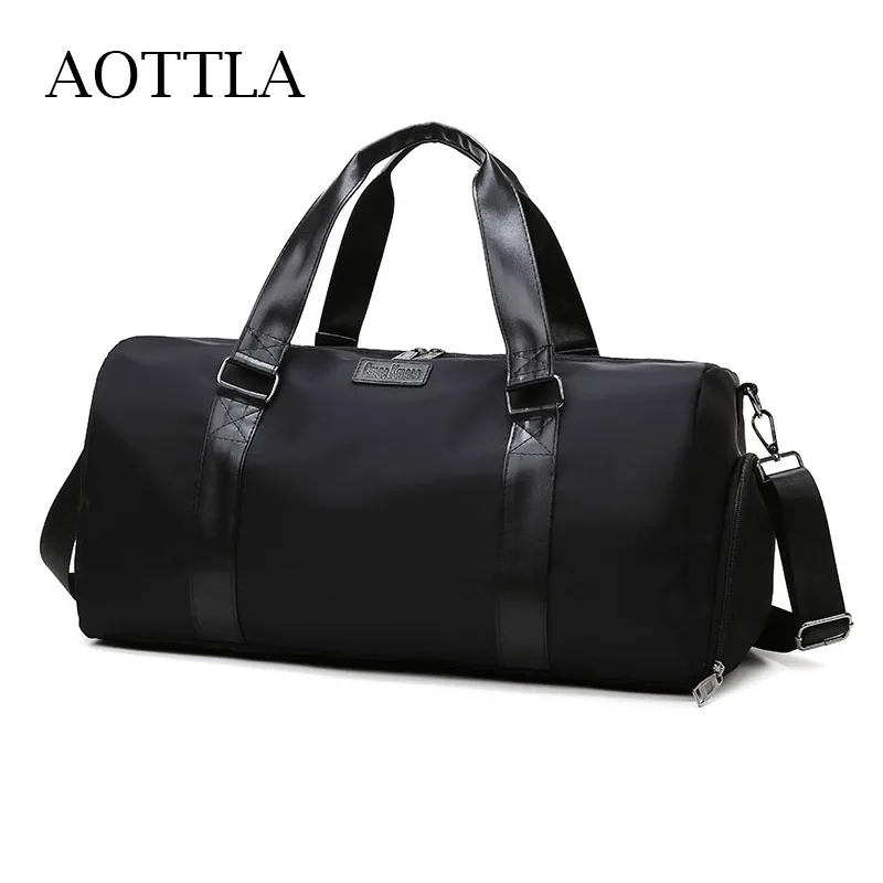 

AOTTLA Fitness Travel Bag Multi-Function Men's Shoulder Bag Large Crossbody Bag Solid Color Handbag Brand Casual New Duffle Bag