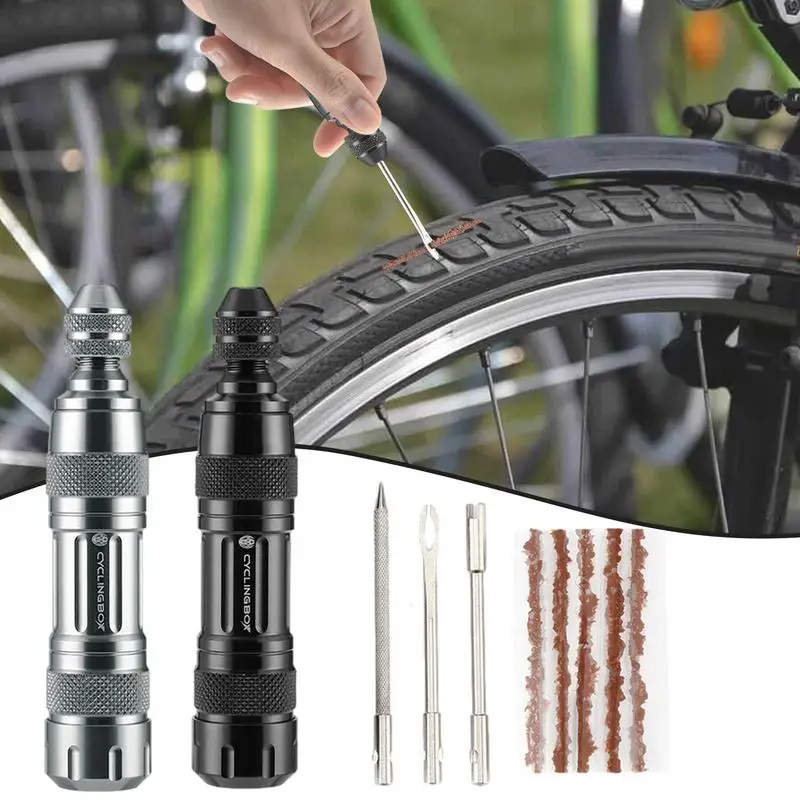 

Tubeless Tire Repair Kit Mountain Bike Tire Repair Kit Tubeless Bike Tire Repair Tool Kit Bike Tire Punctures With 5PCS Bacon