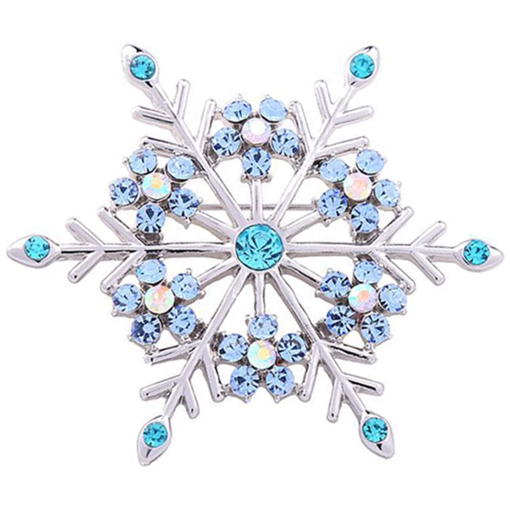 

Pin Brooch Clip Rhinestone Women Snowflake Christmas Backpacksback Locking Crystal Scarf Brooches Aesthetic Decorative Shawl