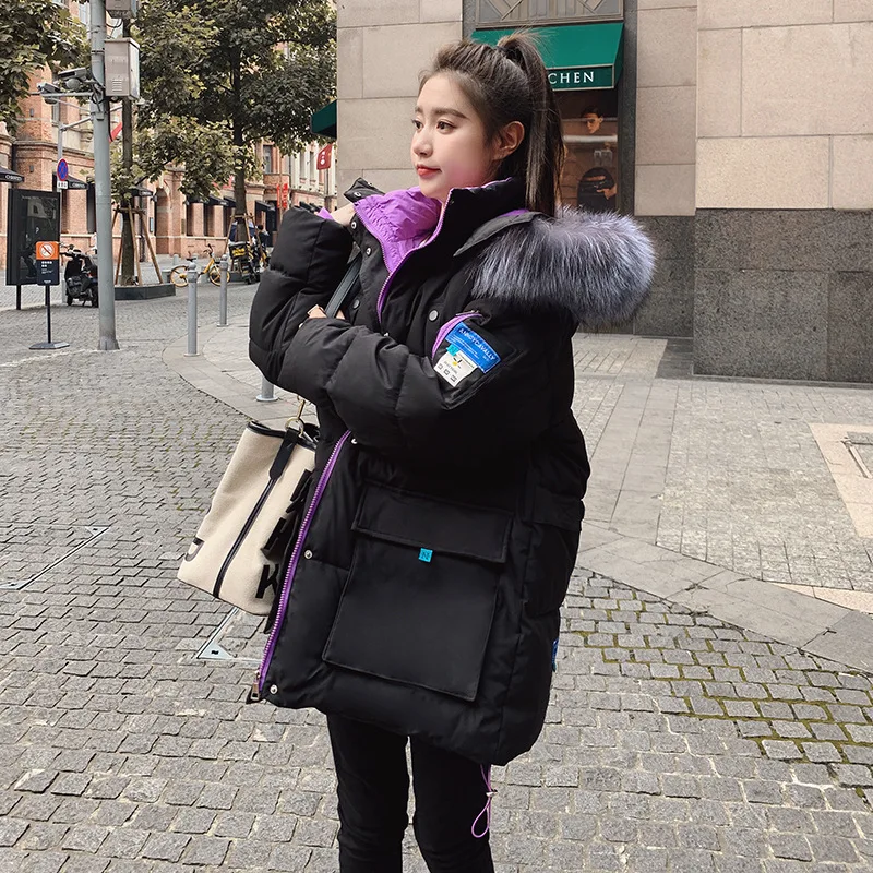 Women's 2022 Winter Coat Korean Loose Thickened Cotton Padded Fur Jacket  Chaqueta Nieve Mujer Ry*
