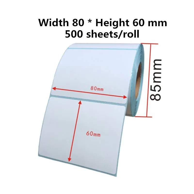 

Width 80 * Height 60mm Sticker Label Thermal Printer Barcode Self adhesive Paper Waterproof/Oil proof/Alcohol proof