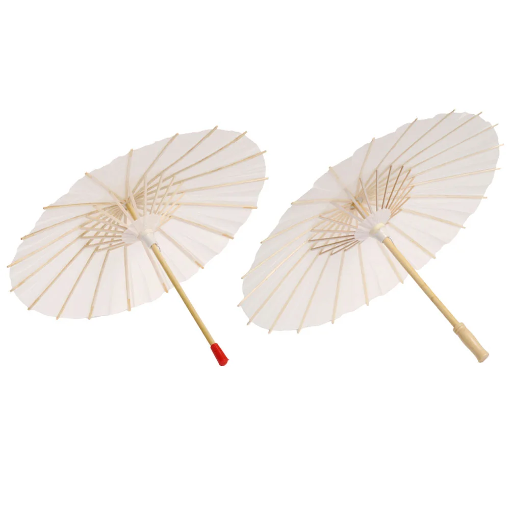 

Paper Umbrella Parasol Chinese Painting Wedding White Oil Diy Blank Photo Props Decoration Hand Graffiti Unfinished