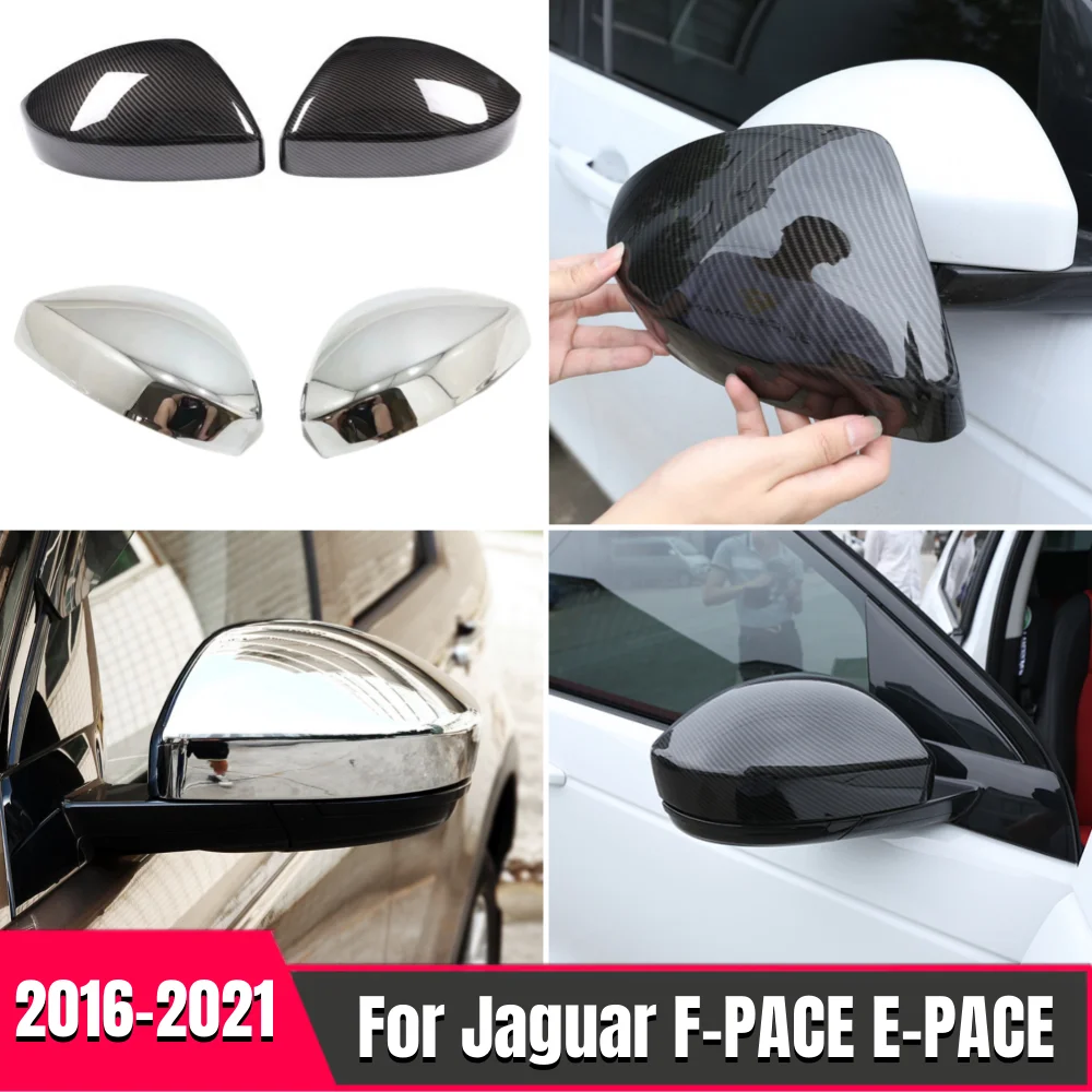 

Чехлы для зеркал заднего вида из АБС-пластика для Jaguar F-Pace X761 2016-2018, аксессуары для стайлинга автомобилей Jaguar E-Pace 2017-2019