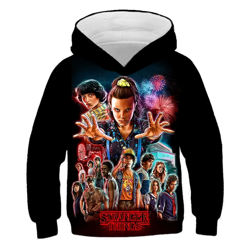 

Stranger Things Clothes Horror Boys Hoodie Children Long Sleeve Girl Tops Casual Oversize Polyester Hooded All Sizes From 4 Yrs