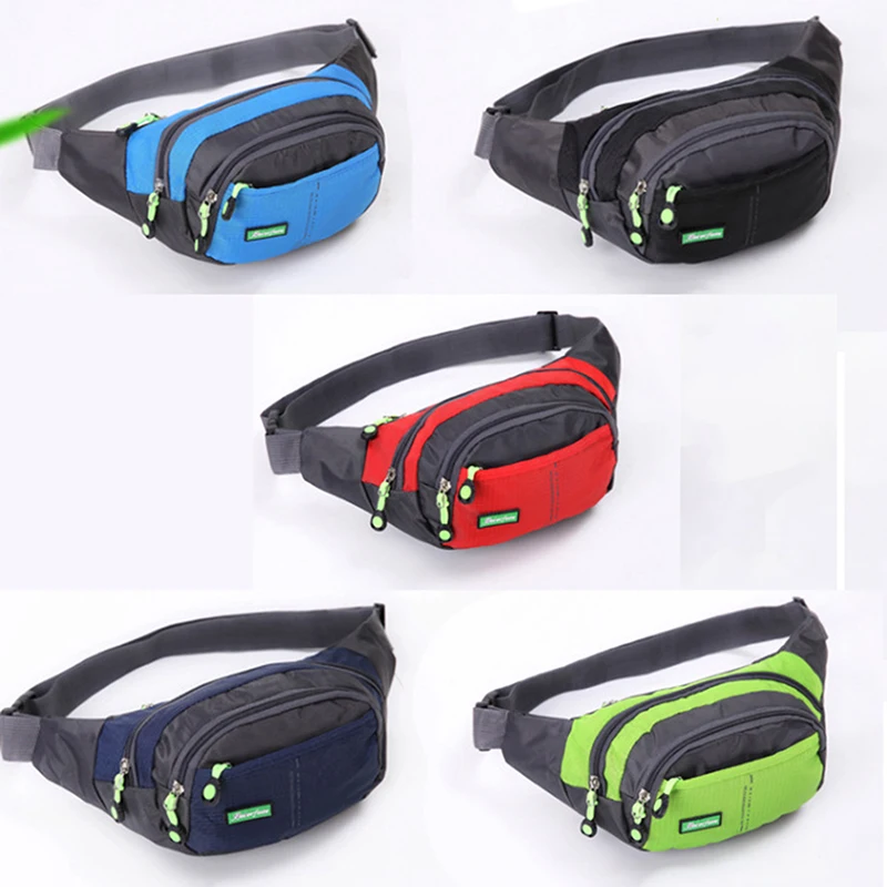 

Fashion Outdoor Bag Waterproof Waist Bum Bag Running Jogging Belt Pouch Zip Fanny Pack Mobile Phone Bag Oxford Cloth Chest Bag