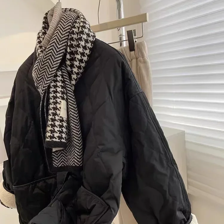 2024 корейские модные зимние новые женские топы парки свободные ранние куртки с