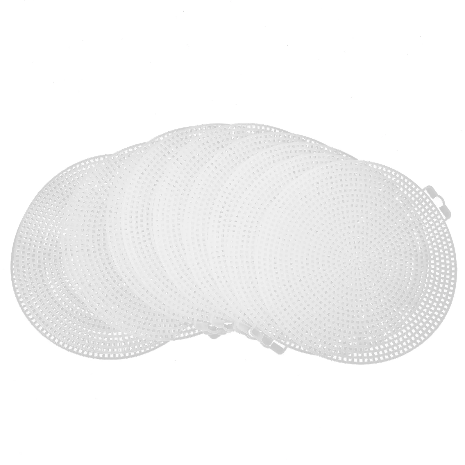 

10 Pcs Braided Pack Gasket Crochet Bag Cross Stitch Mesh Crochet White Plastic Student