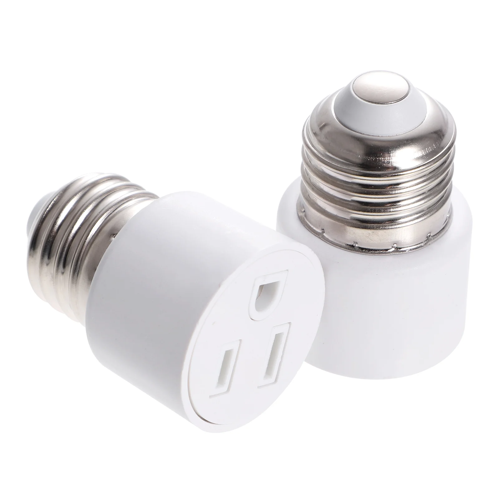 

2 Pcs E27 Converter Outlet Plug Base Plugs Light Bulb Socket Adapter Copper Lamp Holder E26 Splitter
