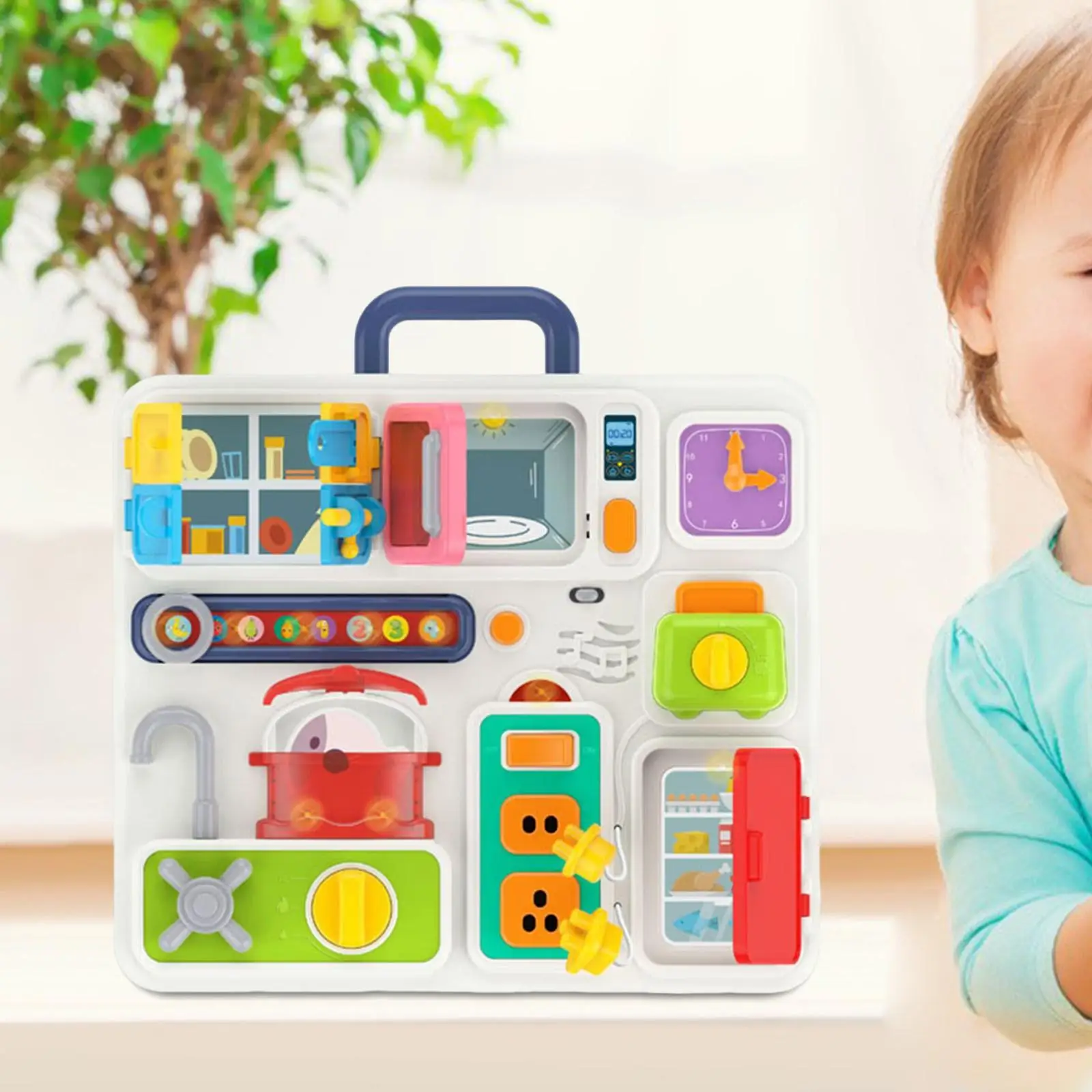 

Wooden Montessori Busy Board Develop Fine Motor Skills for Boy Birthday Gift