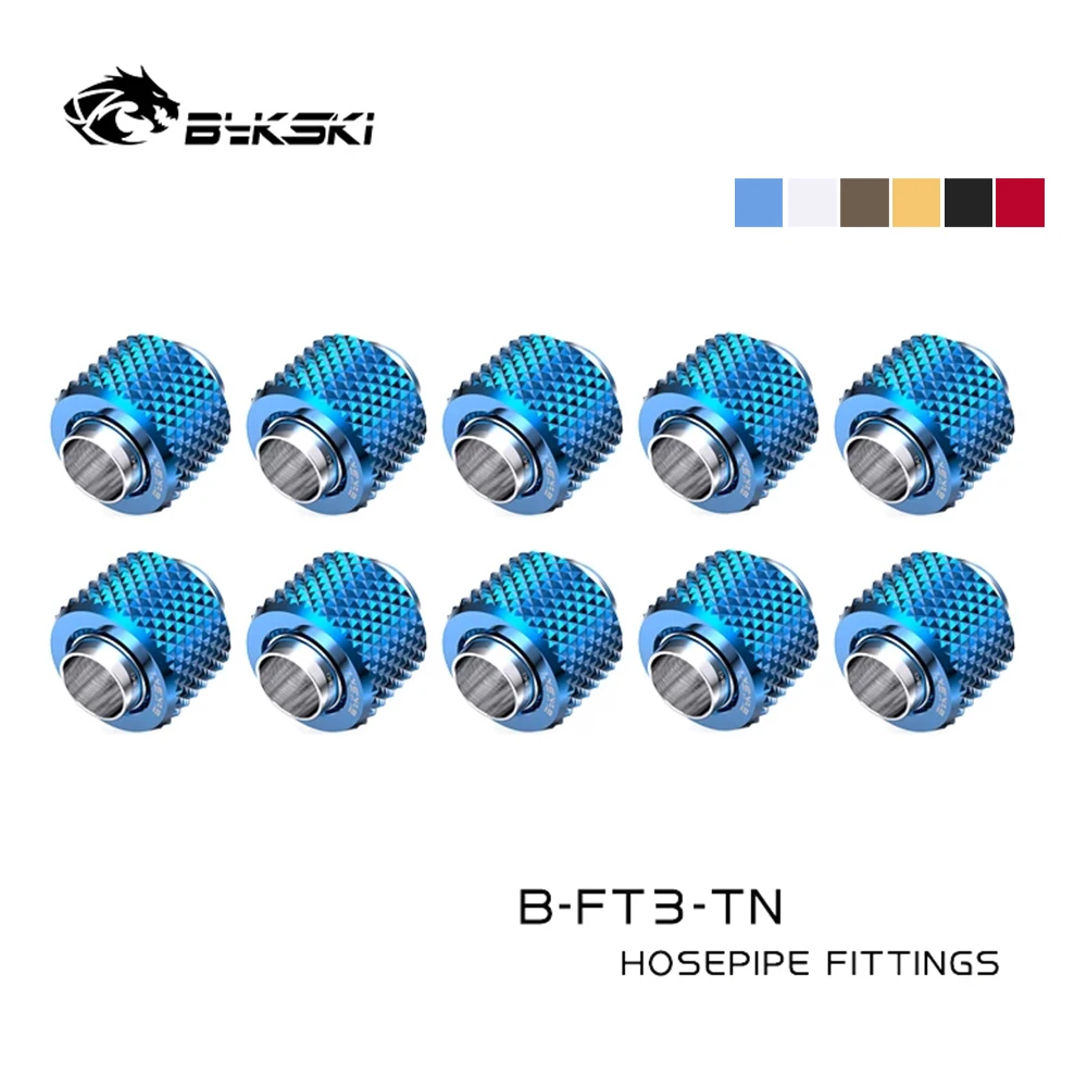 

10PCS/lot Bykski Soft Tube Fitting For OD 10x16 10x13 10x19 Flexible Pipe Water Cooling Adapter , B-FT3-Tn, B-FT3-TK B-FT4-TK