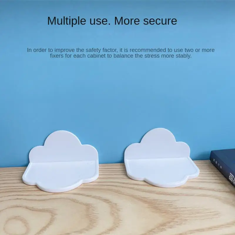 

Multi-use Anti-tip Retainer Punch-free Anti-rollover Fixer Cloud Shape Furniture Anti-toppling Furniture Hardware Anti-tip