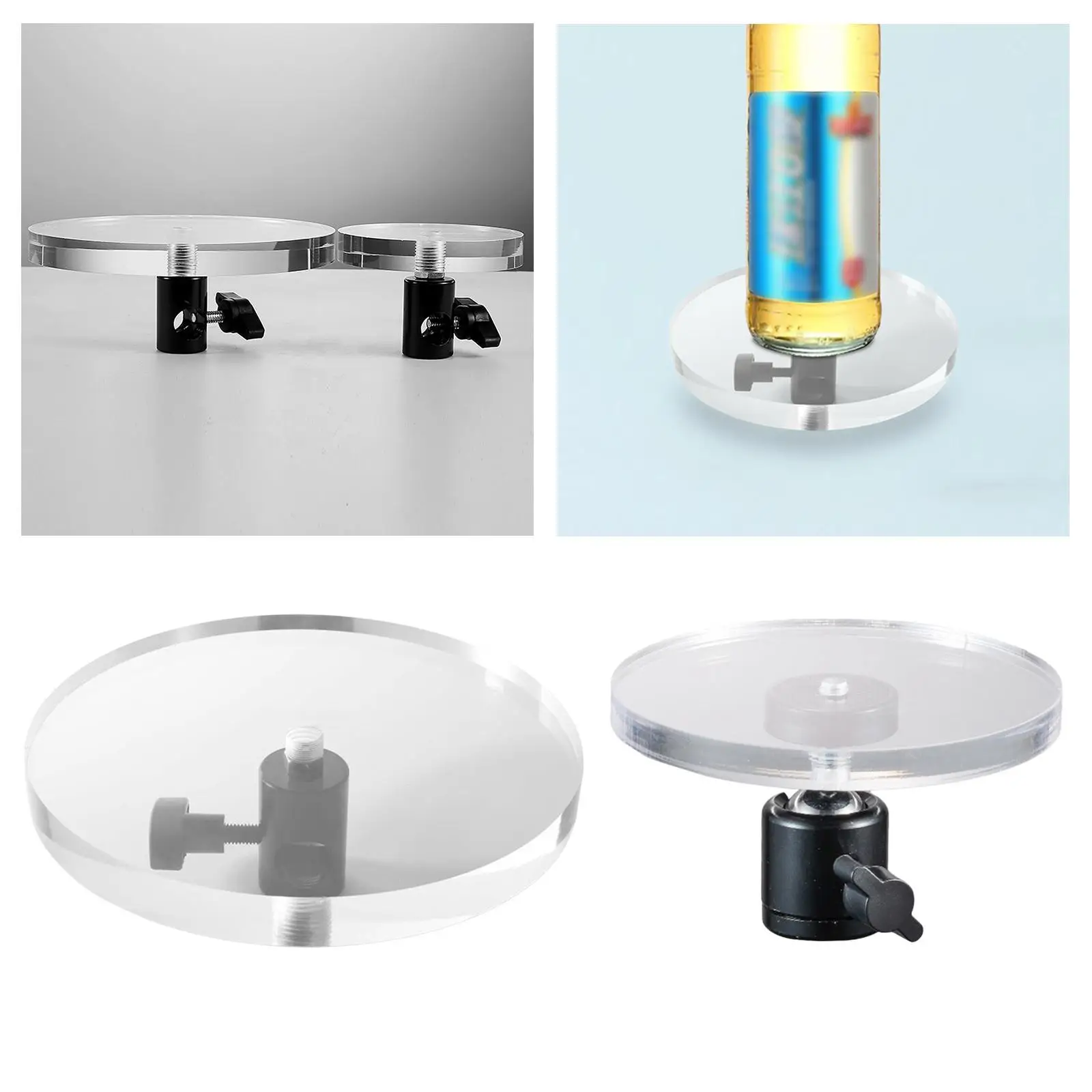 Round Acrylic Riser Display Stand Desk Holder for Necklaces Dessert Watches