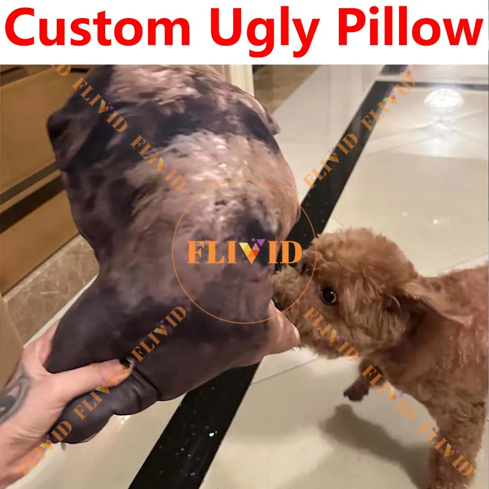 Пользовательская 3D подушка для уродливого кота/собаки Zany популярная забавная в