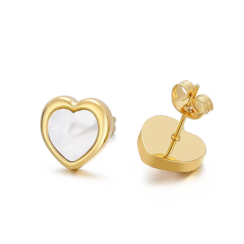 Fashion Women Silver Color Gold Stainless Steel Small 12 Pair Price Stud Earrings Ear Piercing Jewelry |