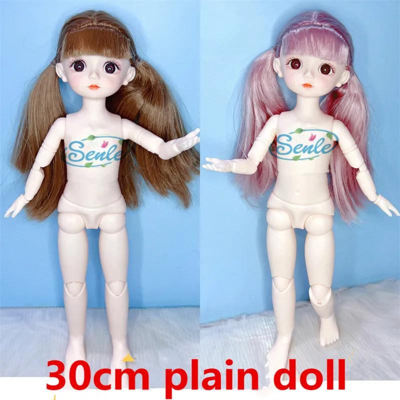 

30cm Princess Doll 20 Joint Movable Dolls 3D Eye 1/6 Bjd Multiple Hairstyles Nude Doll Dress Up Children's DIY Toy Girl Gift