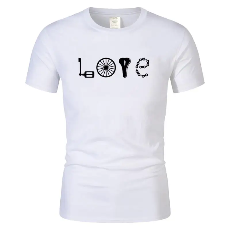 

Love Summer T-Shirt Men 2021 New Causal Mens T Shirts Funny Bicycle Lover Gift Tops Cool Streetwear Hip Hop Camisetas Masculina