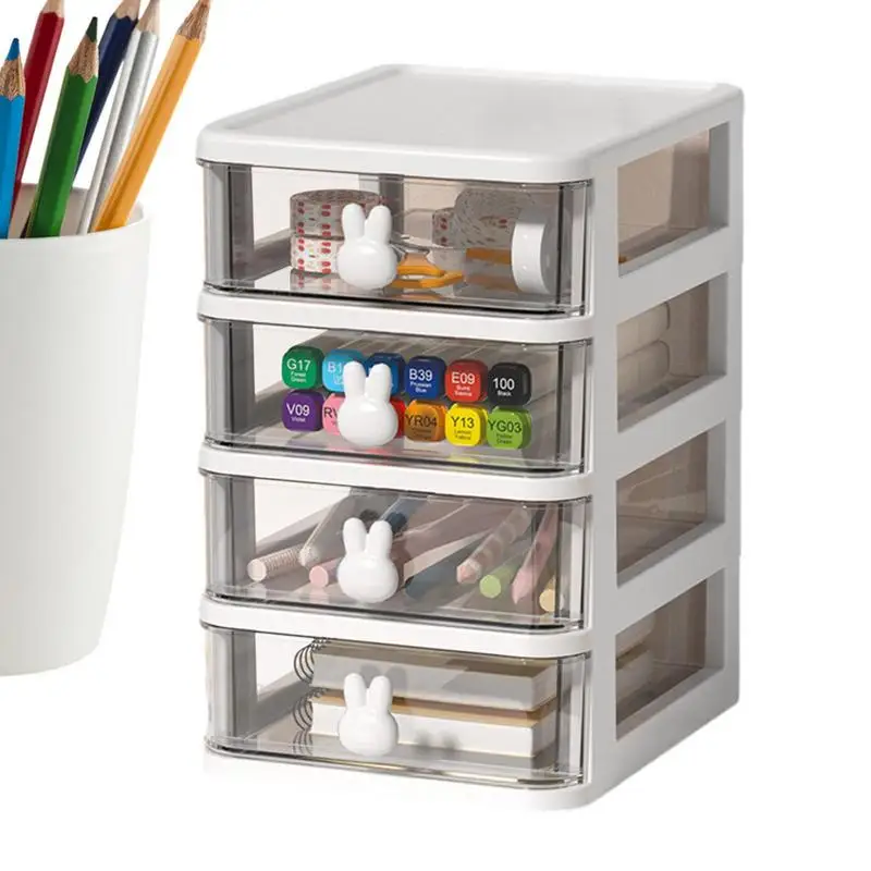 

4-tier Makeup Organizer With Drawers Large Capacity Cosmetic Storage Box Desktop Jewelry Nail Polish Makeup Drawer Container
