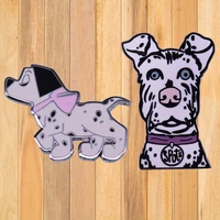 a0648 90s vintage cartoon dog enamel pin lapel pins for backpacks brooches on clothes cute jewelry gift anime accessories