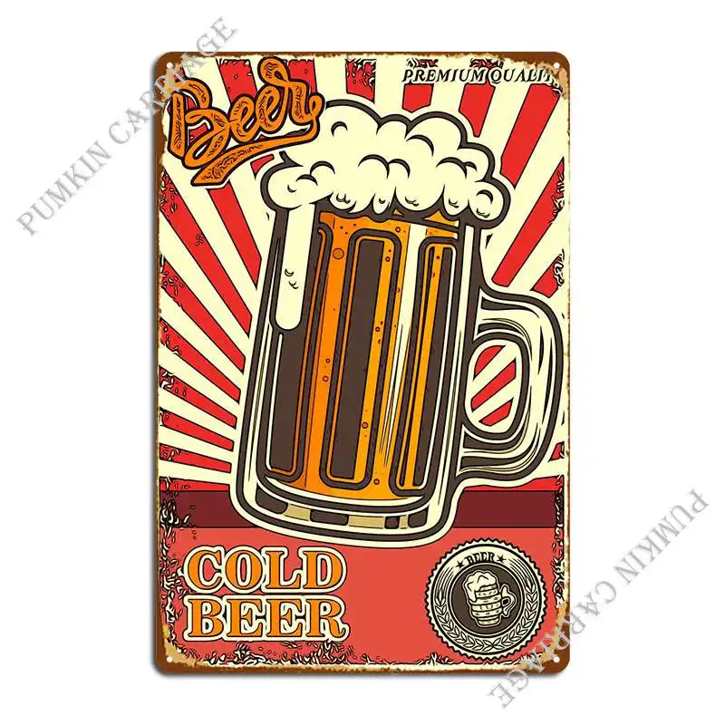

Винтажный пивной плакат, металлический плакат, ретро украшение, паб, гостиная, жестяной плакат