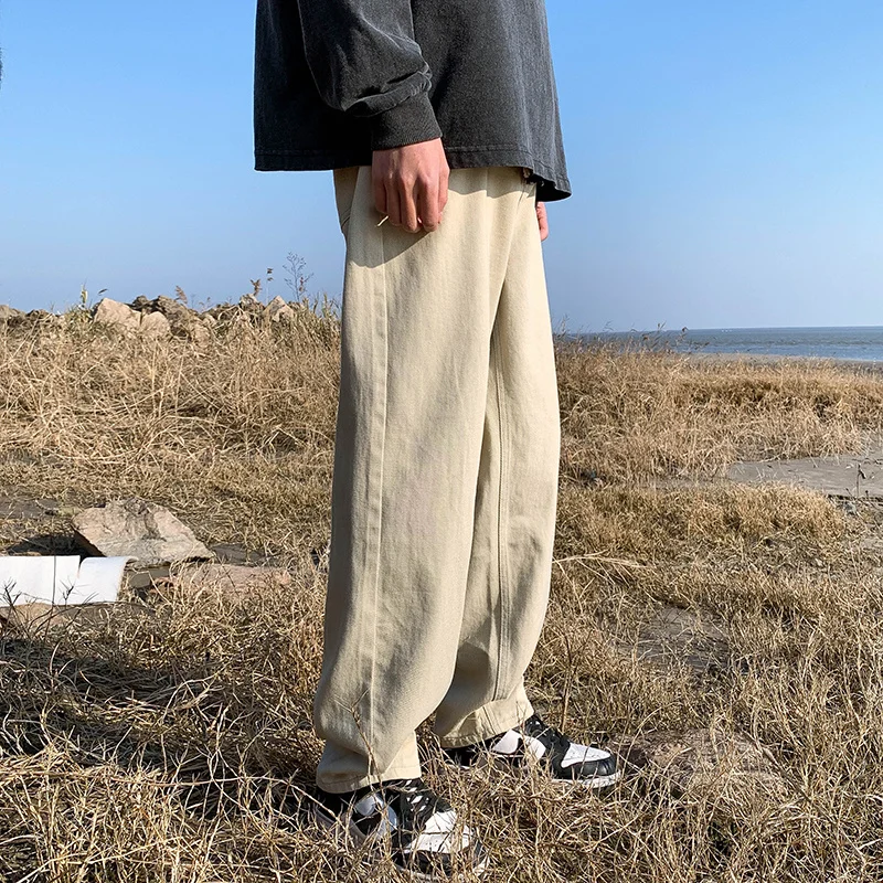 Multicolor Baggy Jeans Men Fashion Casual Wide Leg Jeans Men Streetwear Loose Hip Hop Straight Denim Pants Mens Trousers M-2XL