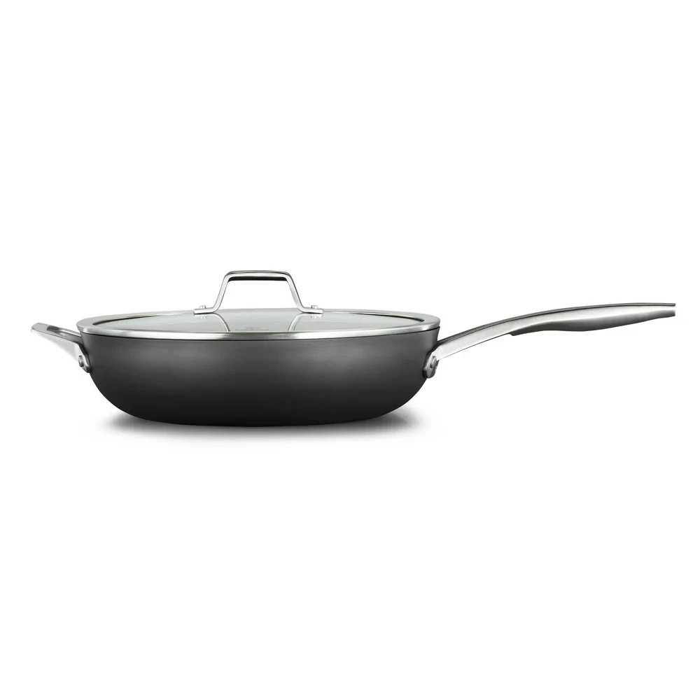 

Hard-Anodized Nonstick 13-Inch Deep Skillet with Lid