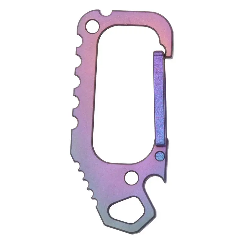 

Titanium Keychain Bottle Opener Carabiner Keychain Clip 2 In 1 Portable Keychain Holder For Home School Office
