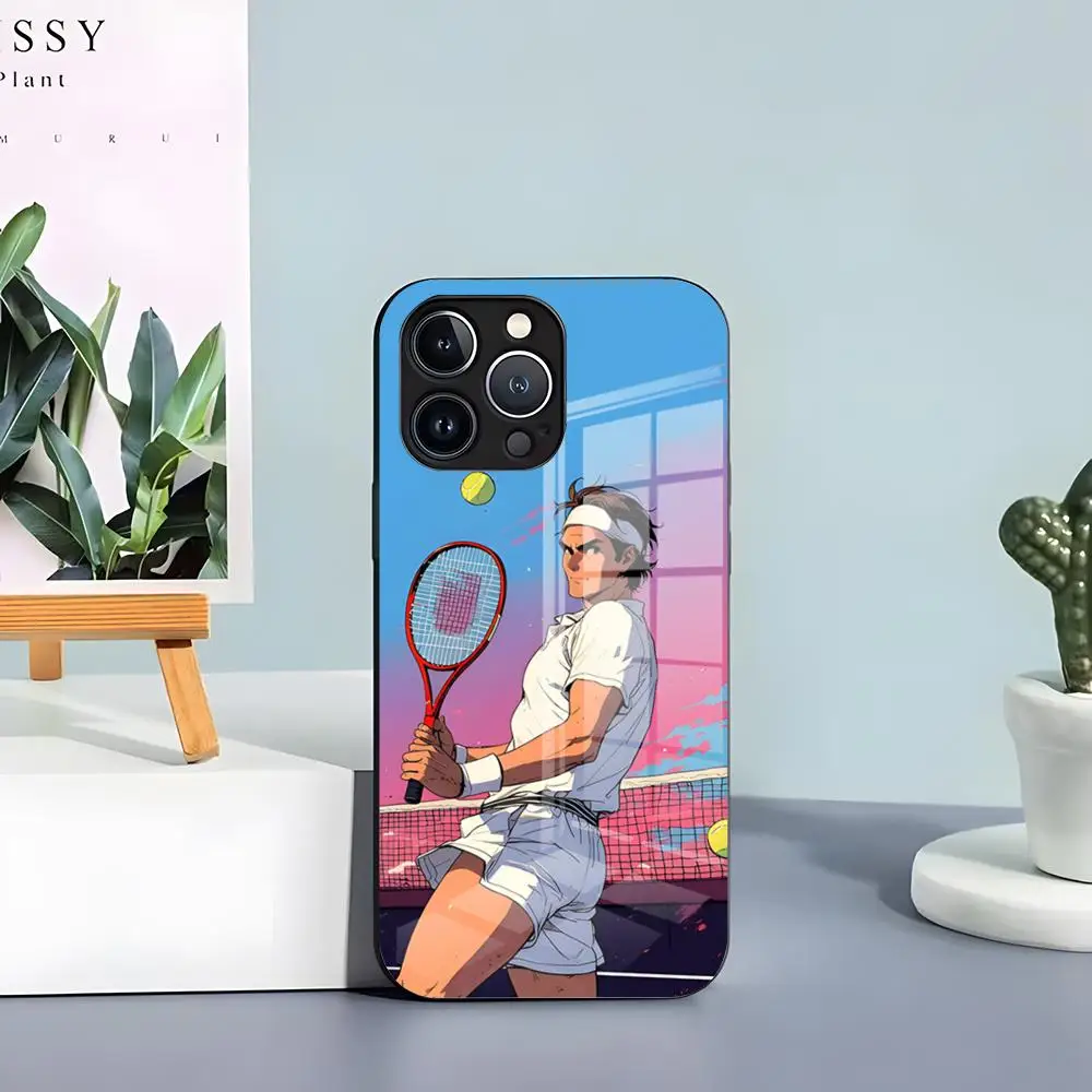 Чехол для телефона Tennis Roger Federer iPhone 16 15 14 13 12 11 X XS MAX Mini Pro Max Plus чехол из закаленного