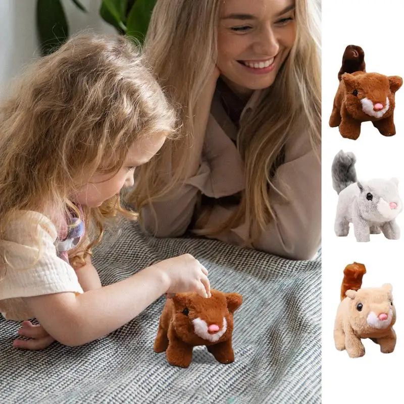 Игрушка для кошек с белкой которая движется поддельная игрушка скрипучая яркая