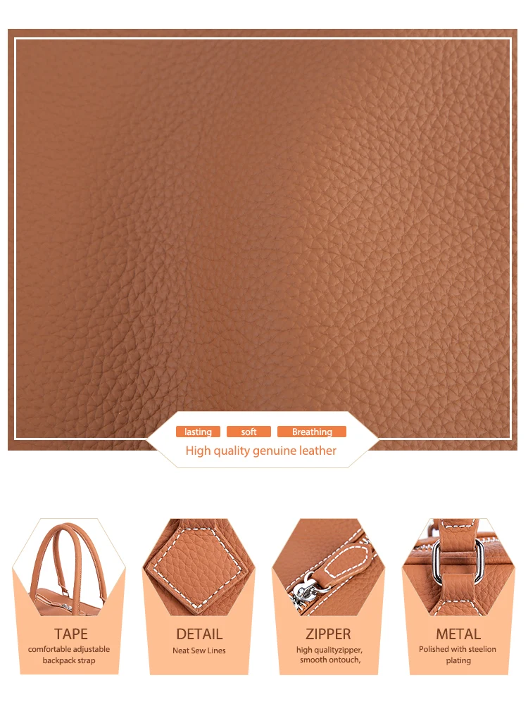 Zency Women's Genuine Leather Bag Luxury Brand Business Handbag Travel Office Top-handle A4 Work Bags Female Simple Briefcases