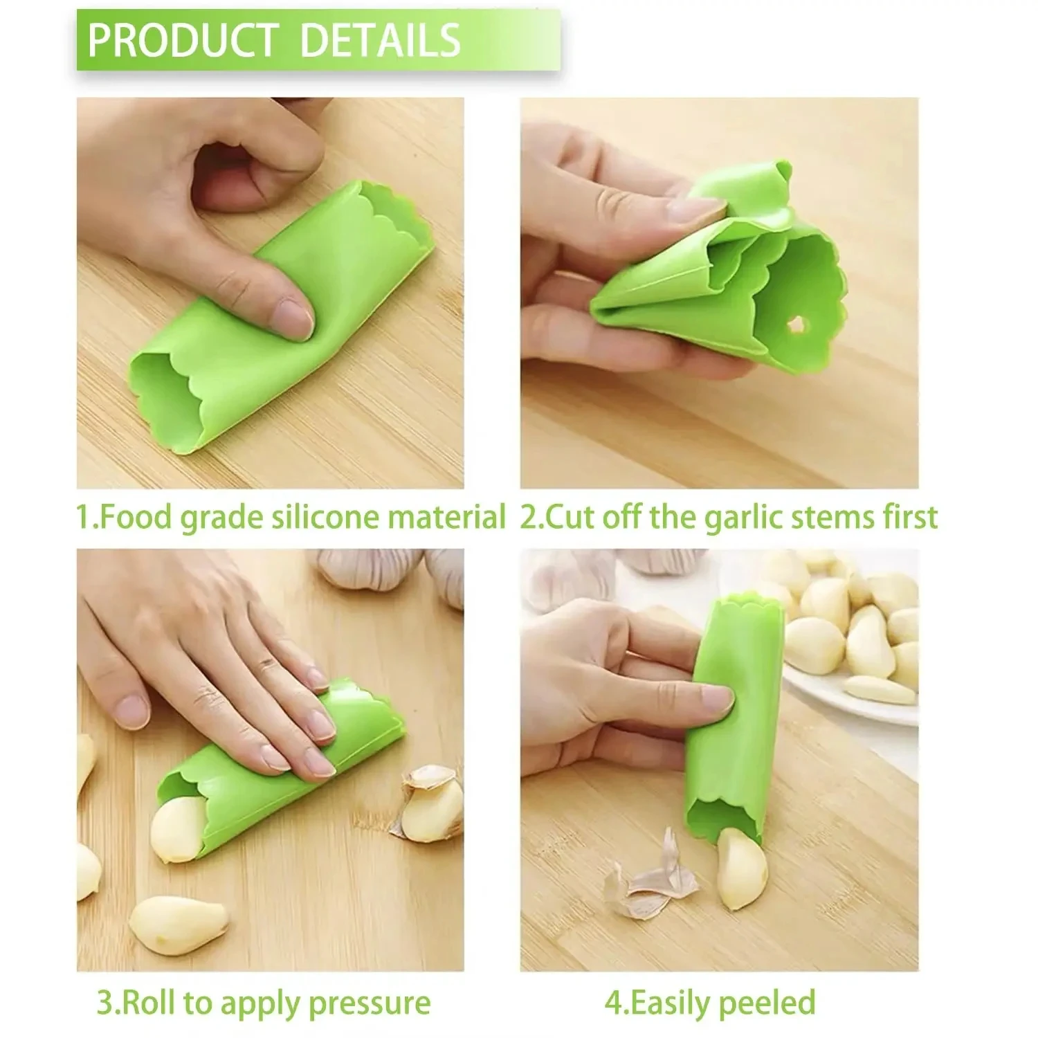 Силиконовая овощечистка для чеснока быстрый экологически чистый домашний