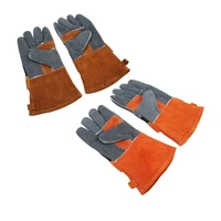 protective mitts fireproof outdoor fire resistant gloves with 3 compartment pockets for camping