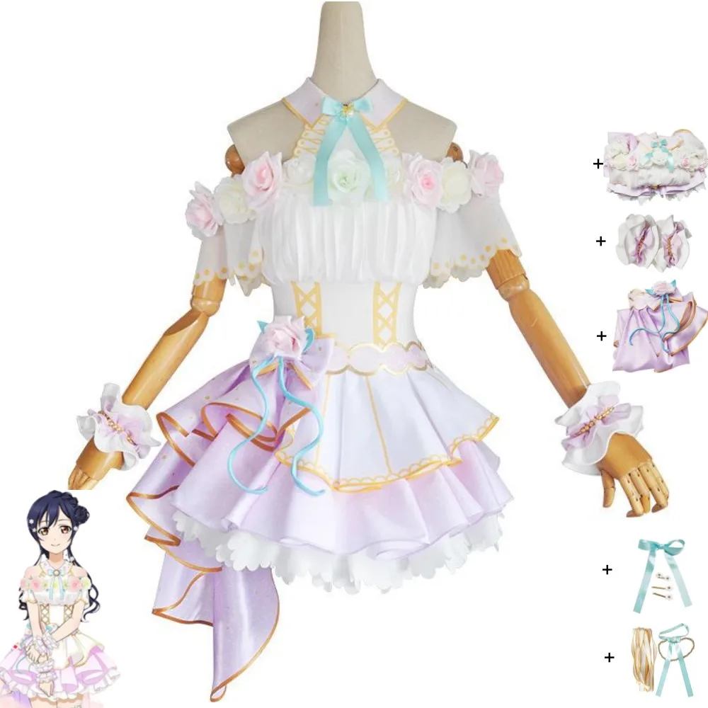 

Anime LoveLive Love Live μ'S Flower Festival Sonoda Umi Cosplay Costume Dress Sexy Woman Uniform Hallowen Role Play Suit