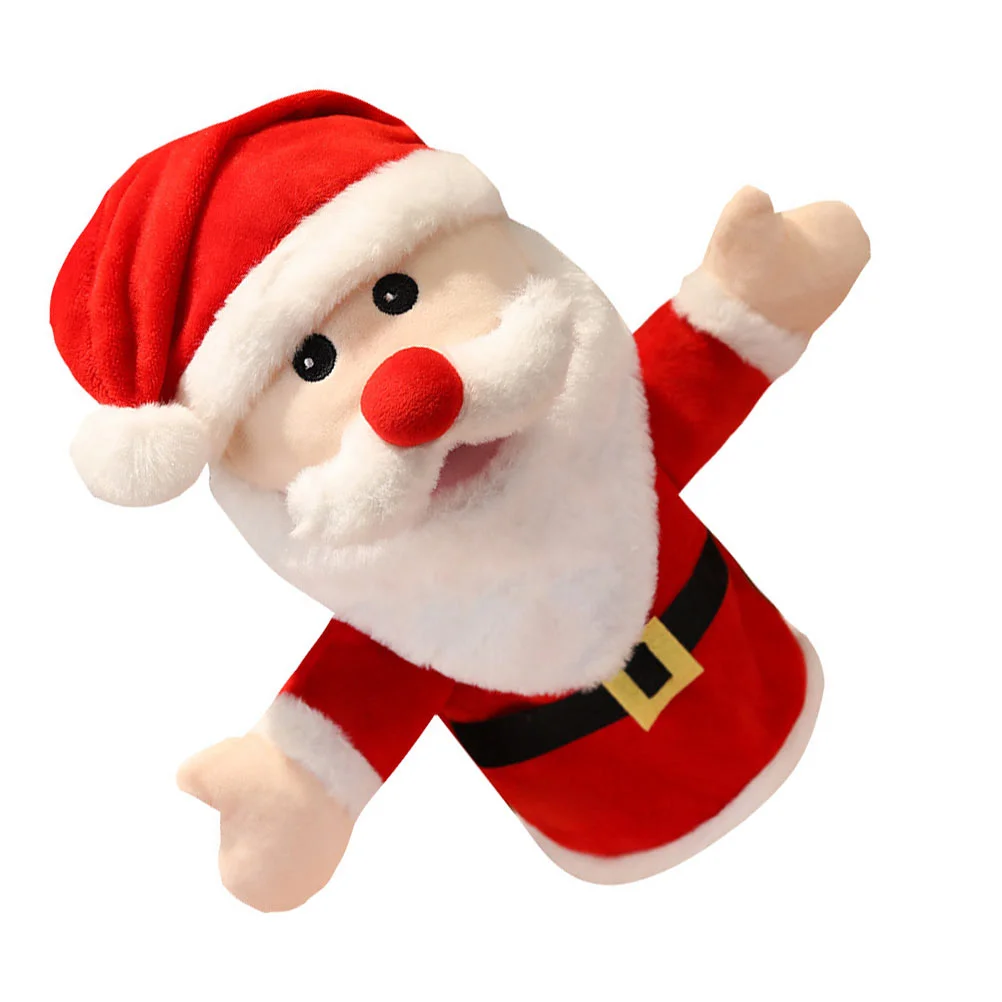 

Kids Toys Santa Hand Puppet Finger Cosplay Christmas Theme Plaything Plush Lovely Cartoon Child