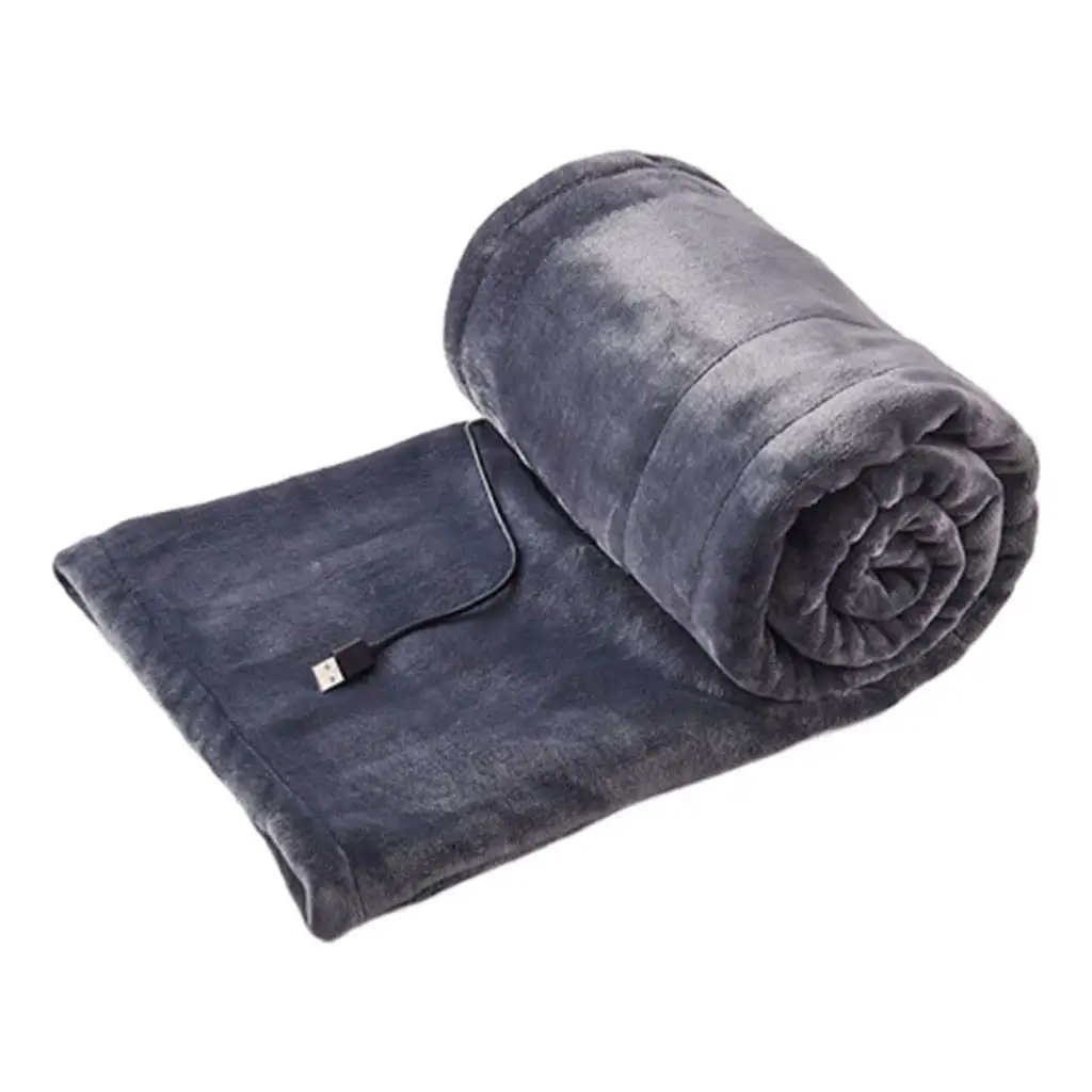

Electric Blanket USB Heated Portable Foldable Washable Adjustable Electric Heating Plush Throw Blanket for Travel Office Workers