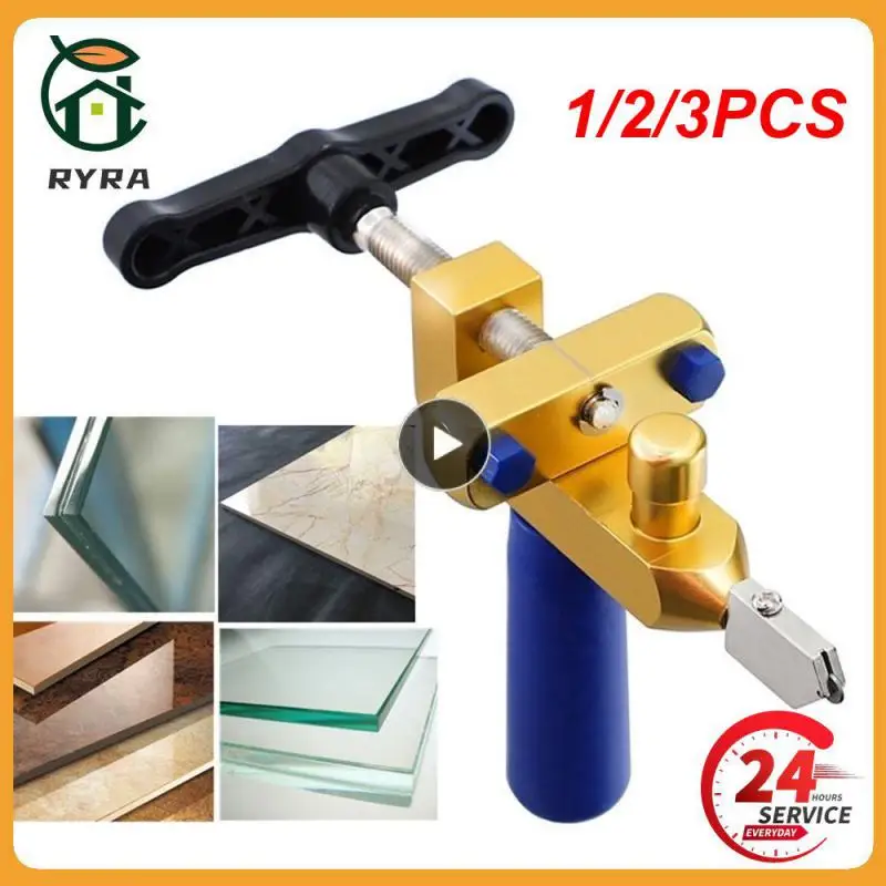 

1/2/3PCS Glass Cutter for Glass Tile Cutting 2 In 1 Glass Cutter Set Manual Construction Tool Tile CutterWhole Set