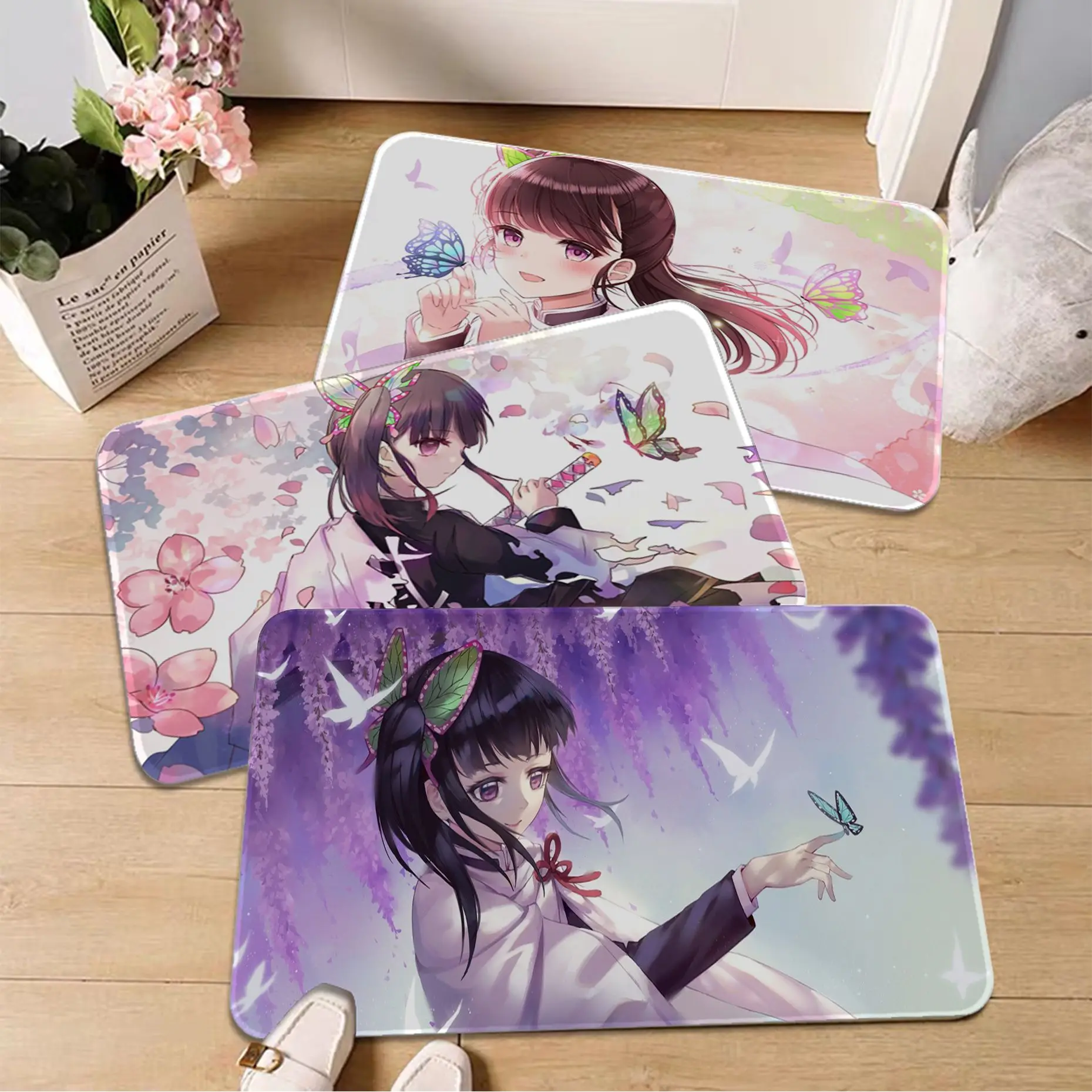 

Demon Slayer Kanao Tsuyuri Bathroom Mat Cheaper Anti-slip Modern Living Room Balcony Printed Welcome Doormat