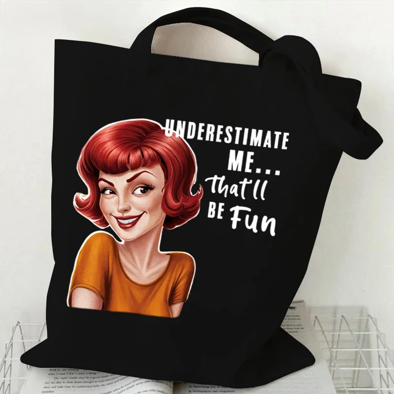 Женские холщовые сумки с саркастической забавной цитатой женская многоразовая