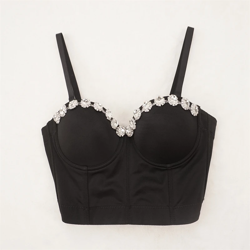 Cupnaya Блестящий женский короткий топ Мягкий корсет пуш-ап летний сексуальный