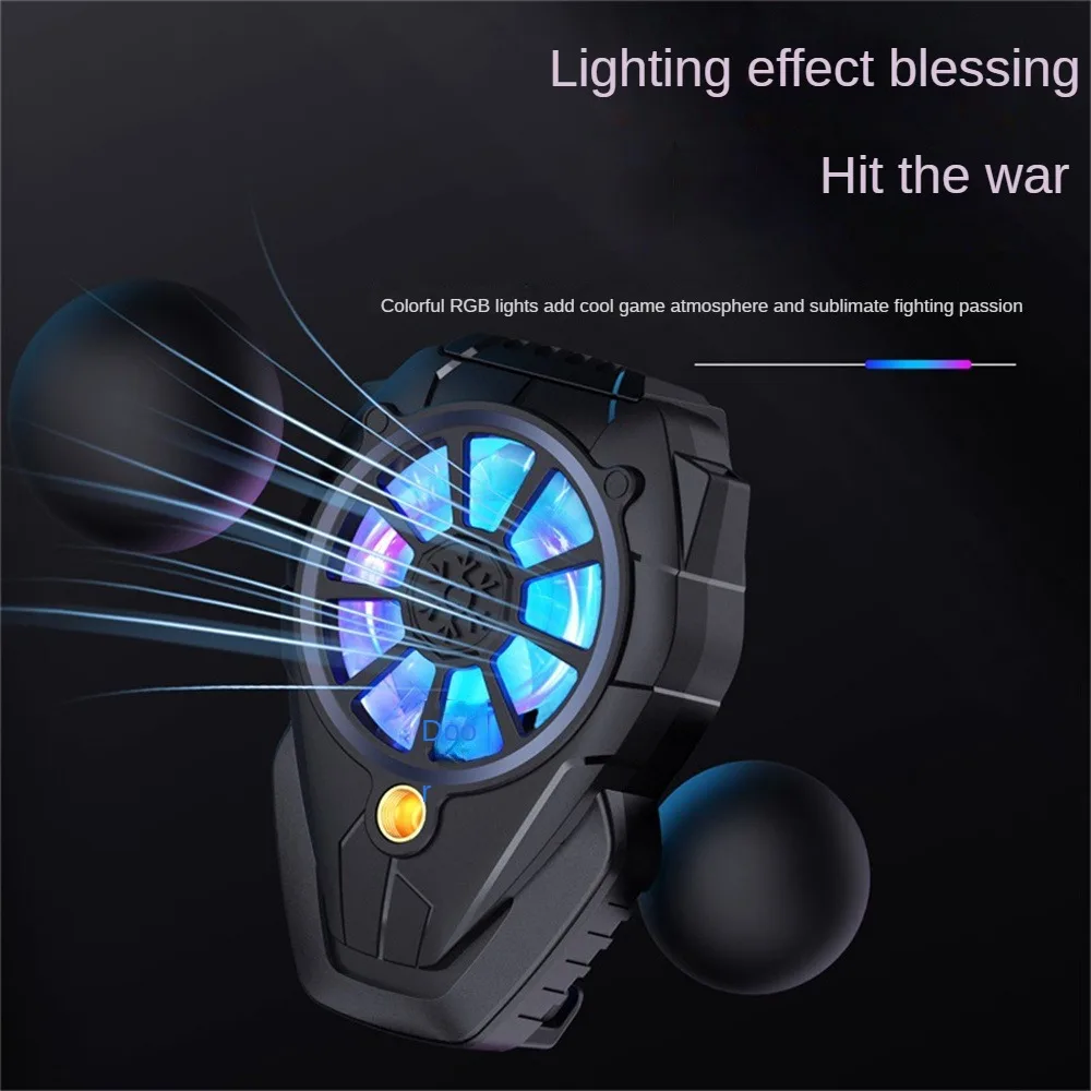 

Small And Exquisite Fan Radiator Turbo Mute 9-page Fan Exhaust Mobile Phone Heat Sink With Snap On Back High Speed Cooling