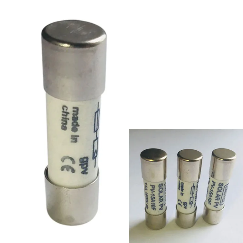 

10 Pcs 1000 VDC Fuse Solar PV Explosion-proof Fuse Silver