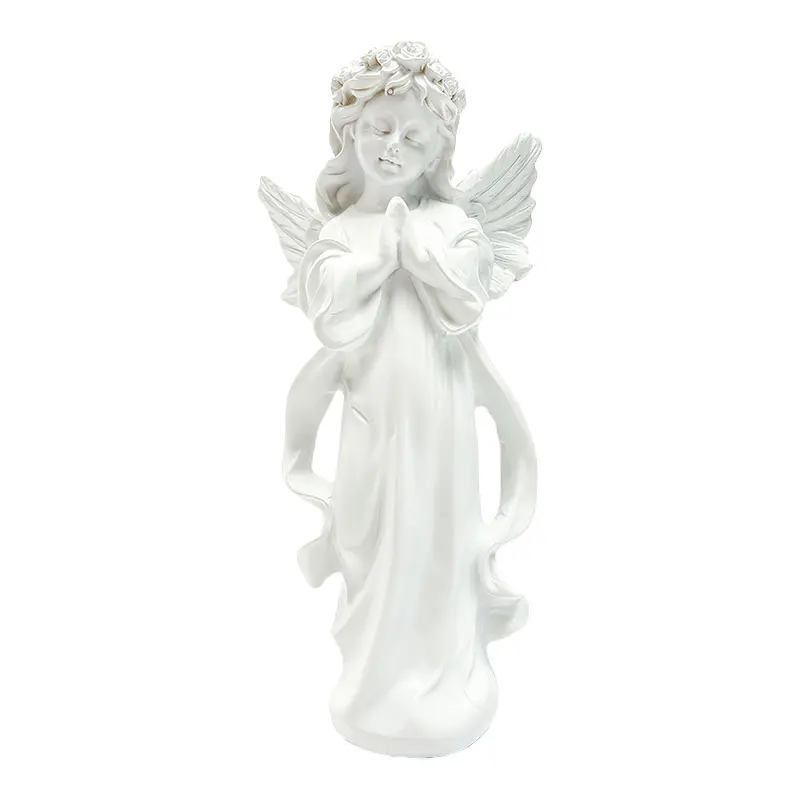 

Praying Angel Statues and Figures, Beautiful Resin Angel with Wings Home Altar Decoration, Unique Birthday Gift Thanksgiving