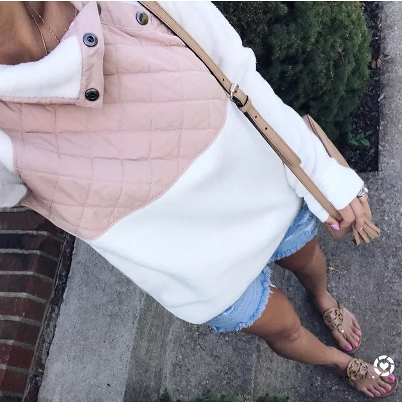 

2022New Hoodie Women Autumn Faux Fur Patchwork Turtleneck Casual Sweatshirt Female Winter Pullovers