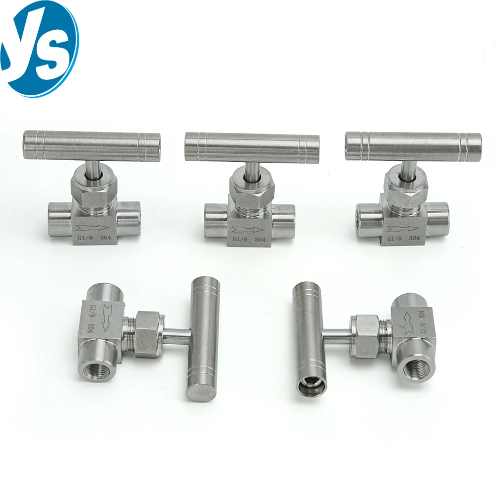 Игольчатый клапан из нержавеющей стали 304, контроль расхода, вода, газ, масло, ручка одной формы, 1/8 дюйма, 1/4 дюйма, 3/8 дюйма, 1/2 дюйма, BSP NPT, внутренняя и мужская