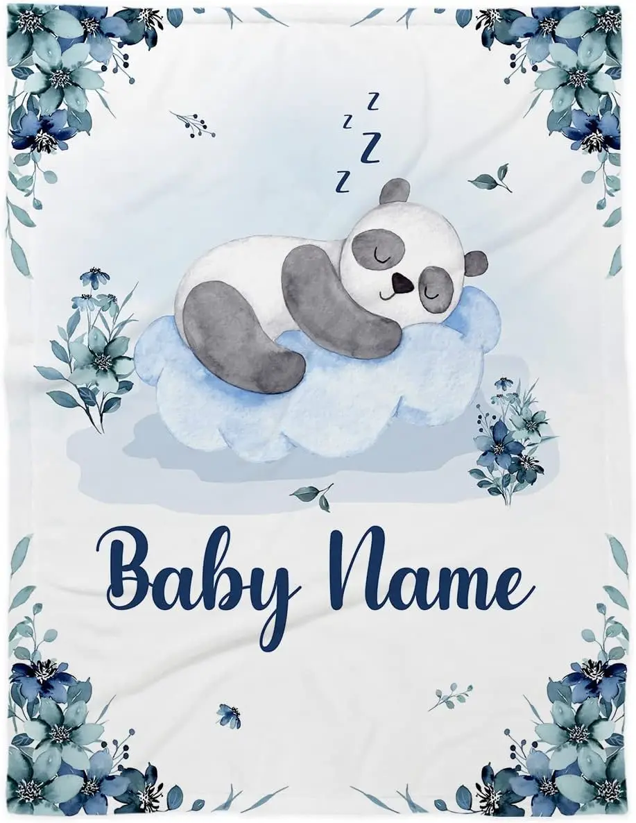 

Personalized Baby Blankets for Boys, Custom Baby Blankets for Boys, Baby Boy Blankets, Panda Blanket for Baby Boy, Bets