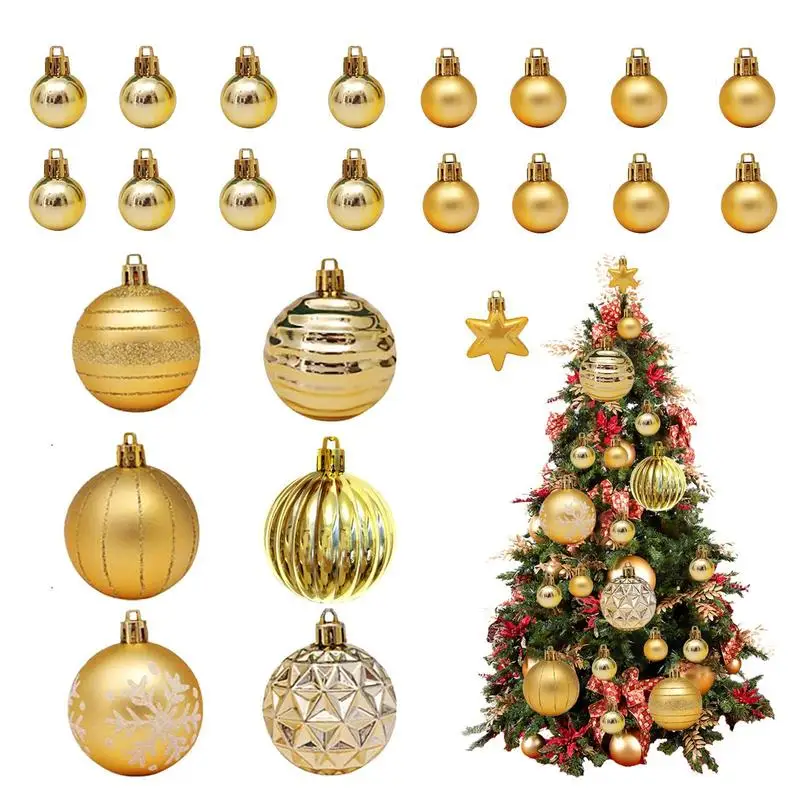 

Hanging Christmas Tree Ornaments Balls 42pieces Christmas Electroplating Baubles Balls Christmas Tree Hanging Pendants For New