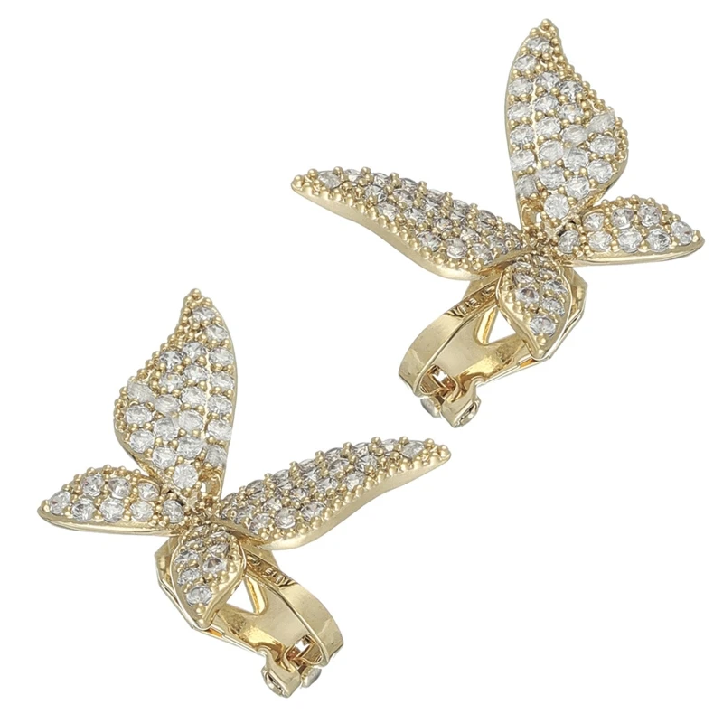 

Модные милые серьги-гвоздики D0LC Стразы для ушей золотые серьги-бабочки для женщин без имитации пирсинга Серьги для хряща Ювелирные изделия ...