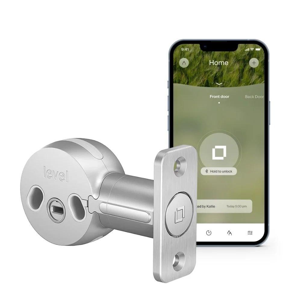 

Bolt , Bluetooth Deadbolt, работает с вашим существующим замком, бесключевым входом, доступом к смартфону, работает с Apple HomeKit