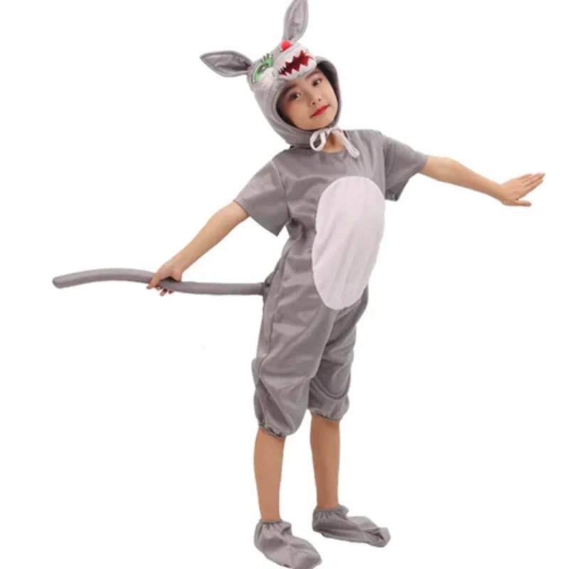 Новый костюм для выступления с животными Детский большим Серым Волком