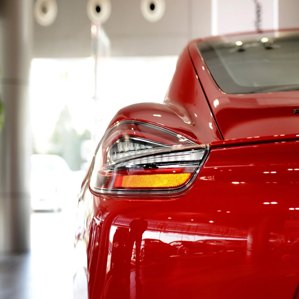 Фото Для Porsche 981 GTS Cayman GTS Boxster GTS 2014-2016 (прозрачные) аксессуары для автомобиля: крышка заднего фонаря, корпус стоп-сигналов, плексиглас №5